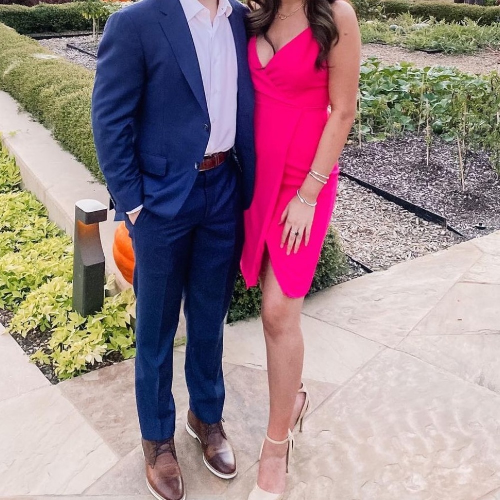 Hot pink formal cocktail dress worn once